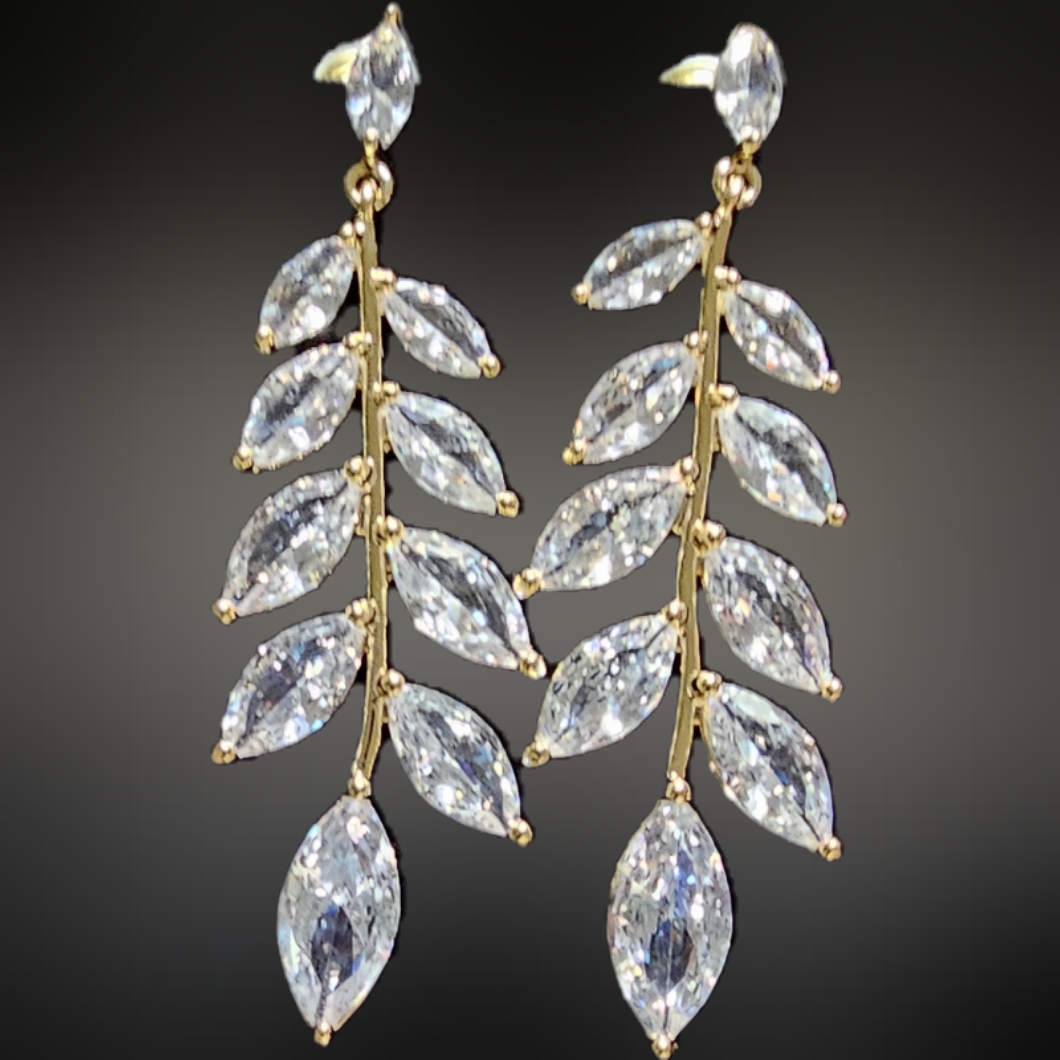 Gold Leaf Dangle Earrings